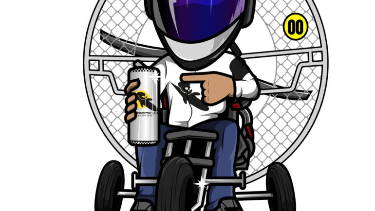 AIRBOYS team e o Paratrike Cartoon.